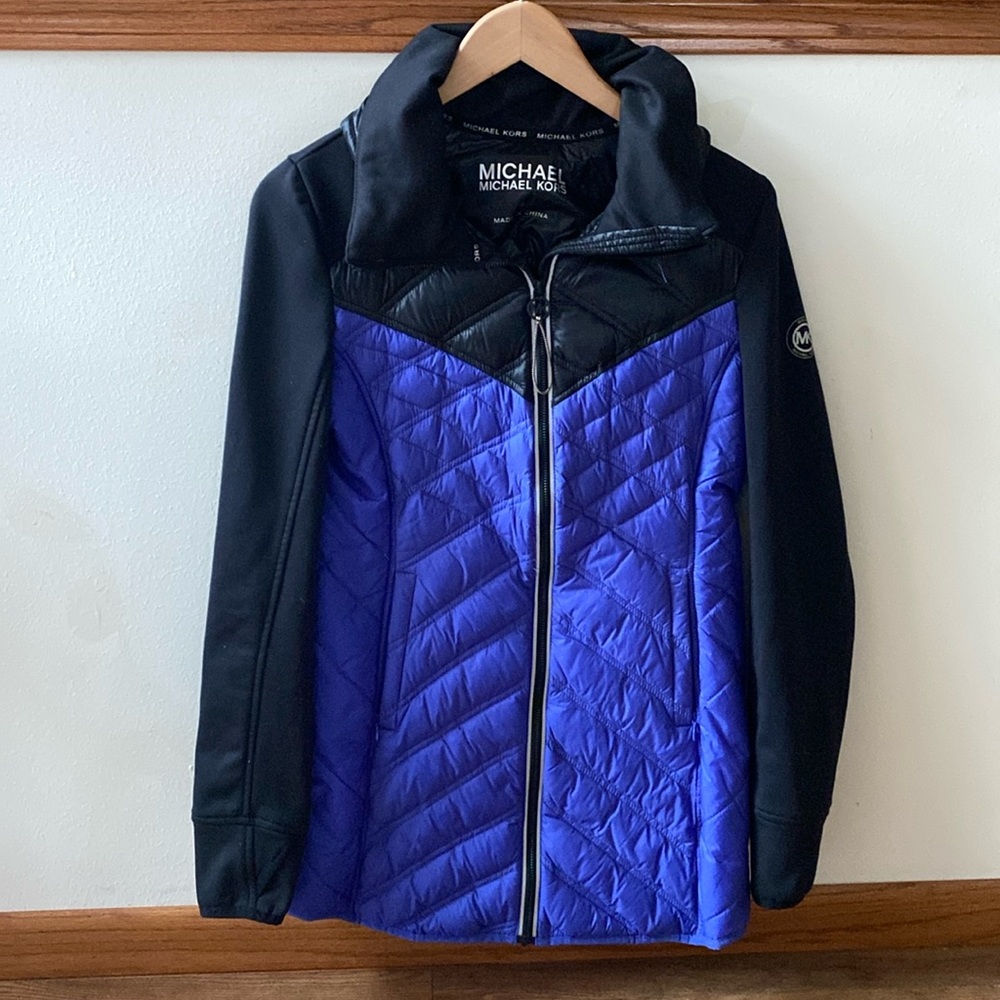 Michael Kors size S Lightweight nylon jacket packable hooded parka coat